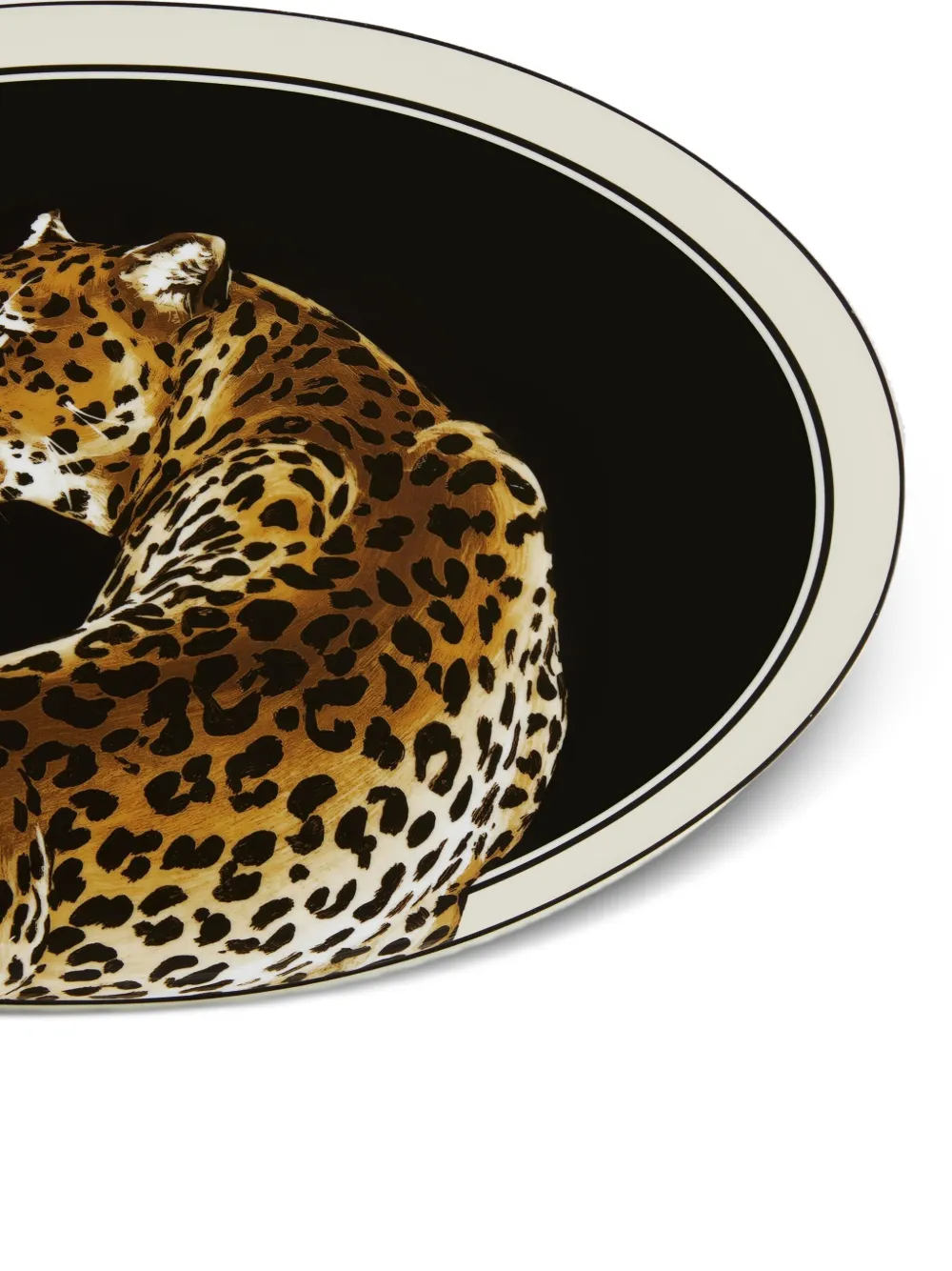 leopard-print porcelain platter