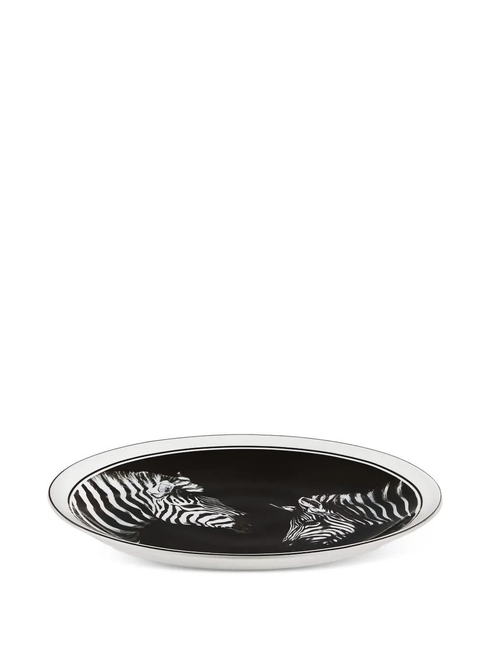 Dolce & Gabbana Zebra-print Platter In Black