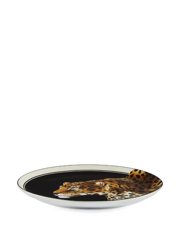 Dolce & Gabbana Porcelain Leopard Platter | Brown | FARFETCH RO