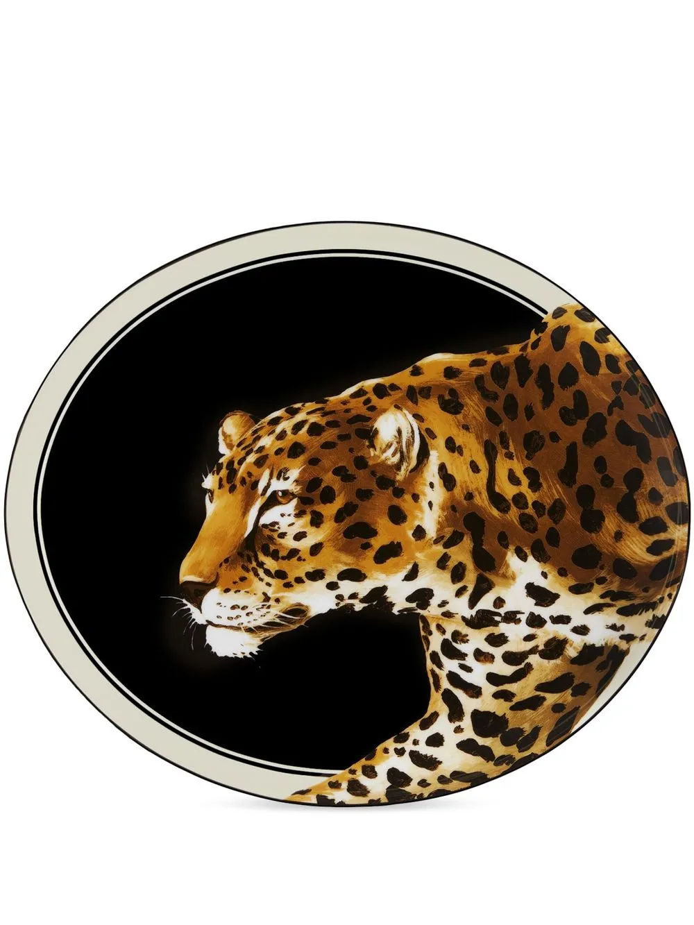 

Dolce & Gabbana porcelain leopard platter - Brown