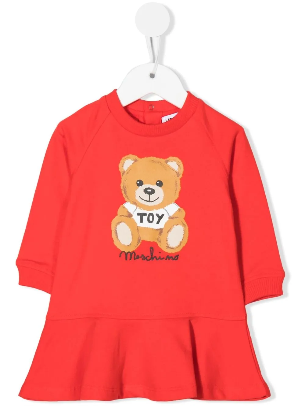 

Moschino Kids vestido estilo playera - Rojo