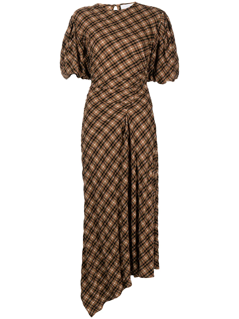 

Jonathan Simkhai Standard plaid-check puff-sleeves dress - Multicolour