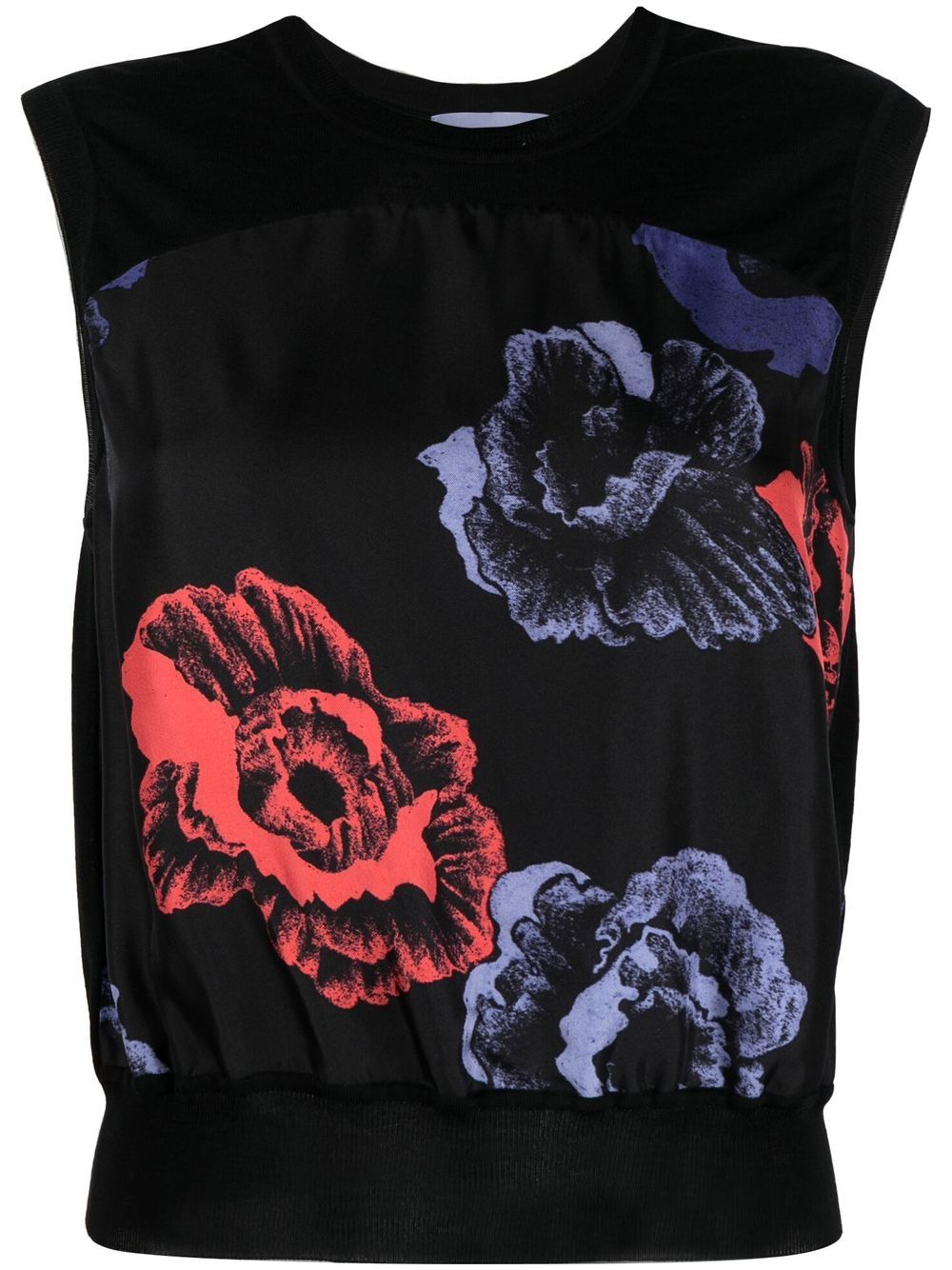 

Ferragamo playera con estampado floral - Negro