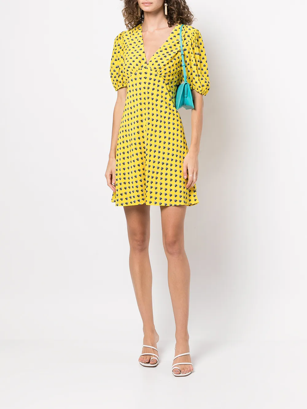 STAUD Mini-jurk met bloemenprint - Geel