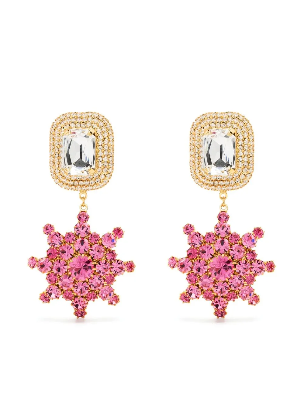 

Magda Butrym aretes con detalles de cristal - Dorado