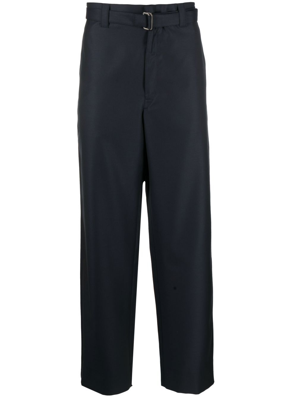 belted tailored trousers