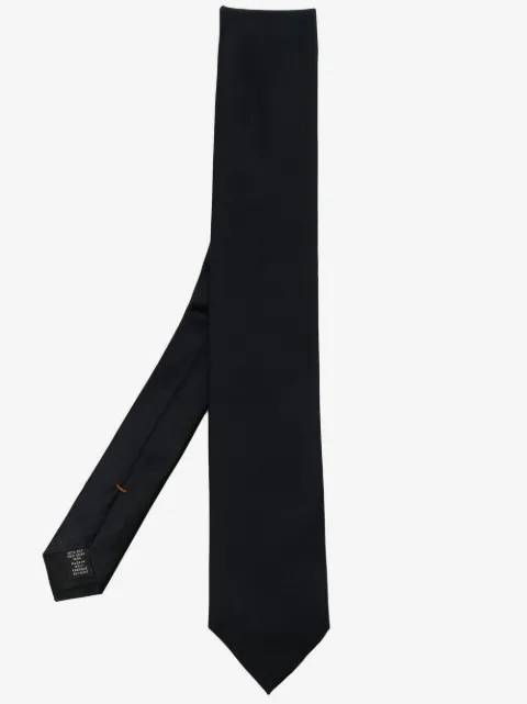 Zegna 포인티드 팁 실크 넥타이