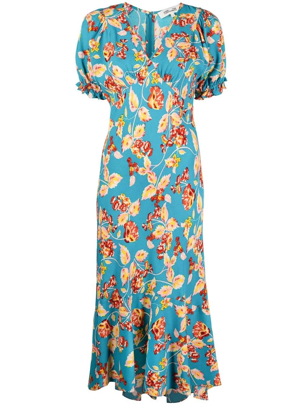 

DVF Diane von Furstenberg vestido largo con estampado floral - Azul