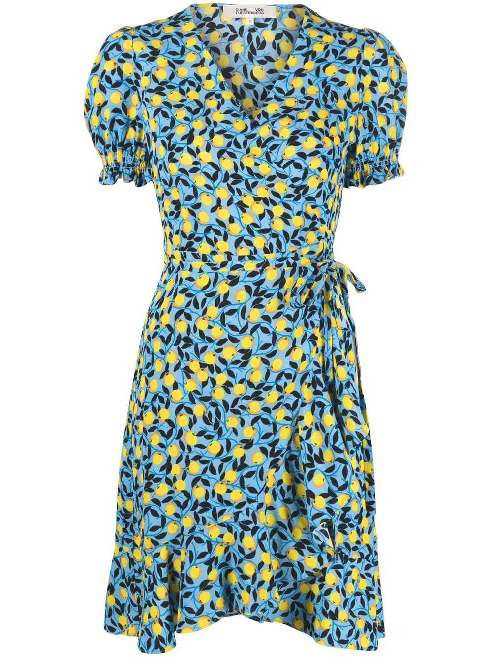 

DVF Diane von Furstenberg vestido cruzado con estampado gráfico - Azul