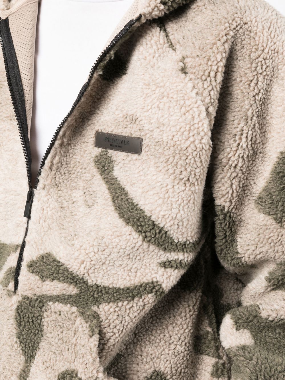 FEAR OF GOD ESSENTIALS camouflage-pattern Fleece Hoodie - Farfetch