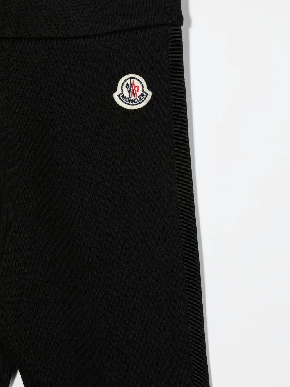  Moncler Enfant Jersey Hose Mit Logo Patch   Schwarz 