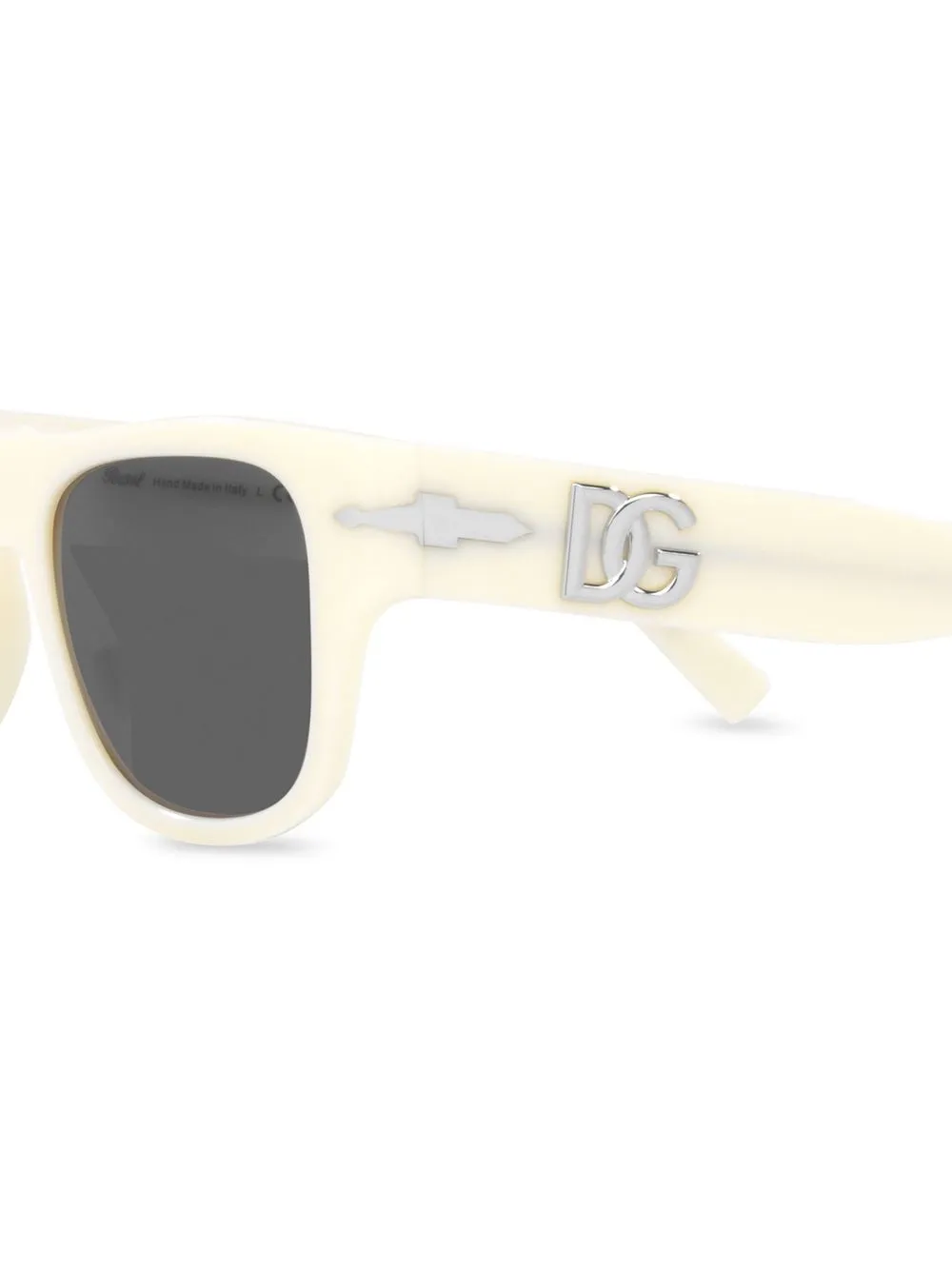  Persol Sonnenbrille Mit Eckigem Gestell   Weiß 