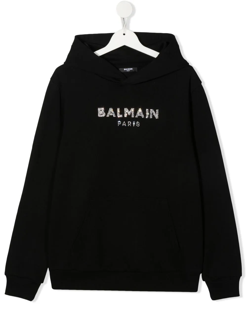 

Balmain Kids TEEN gem-logo pullover hoodie - Black
