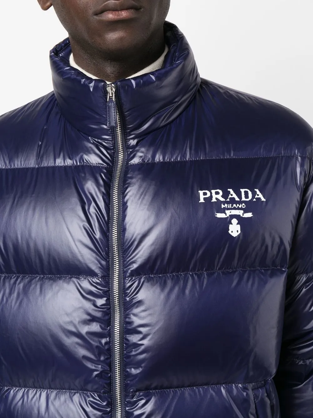 Prada logo-print Puffer Jacket - Farfetch