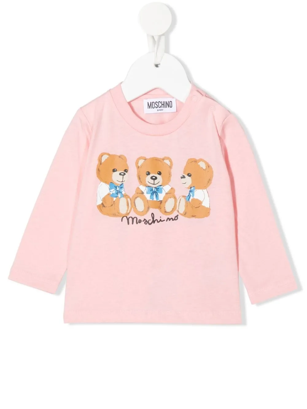 

Moschino Kids playera con motivo Teddy Bear - Rosado