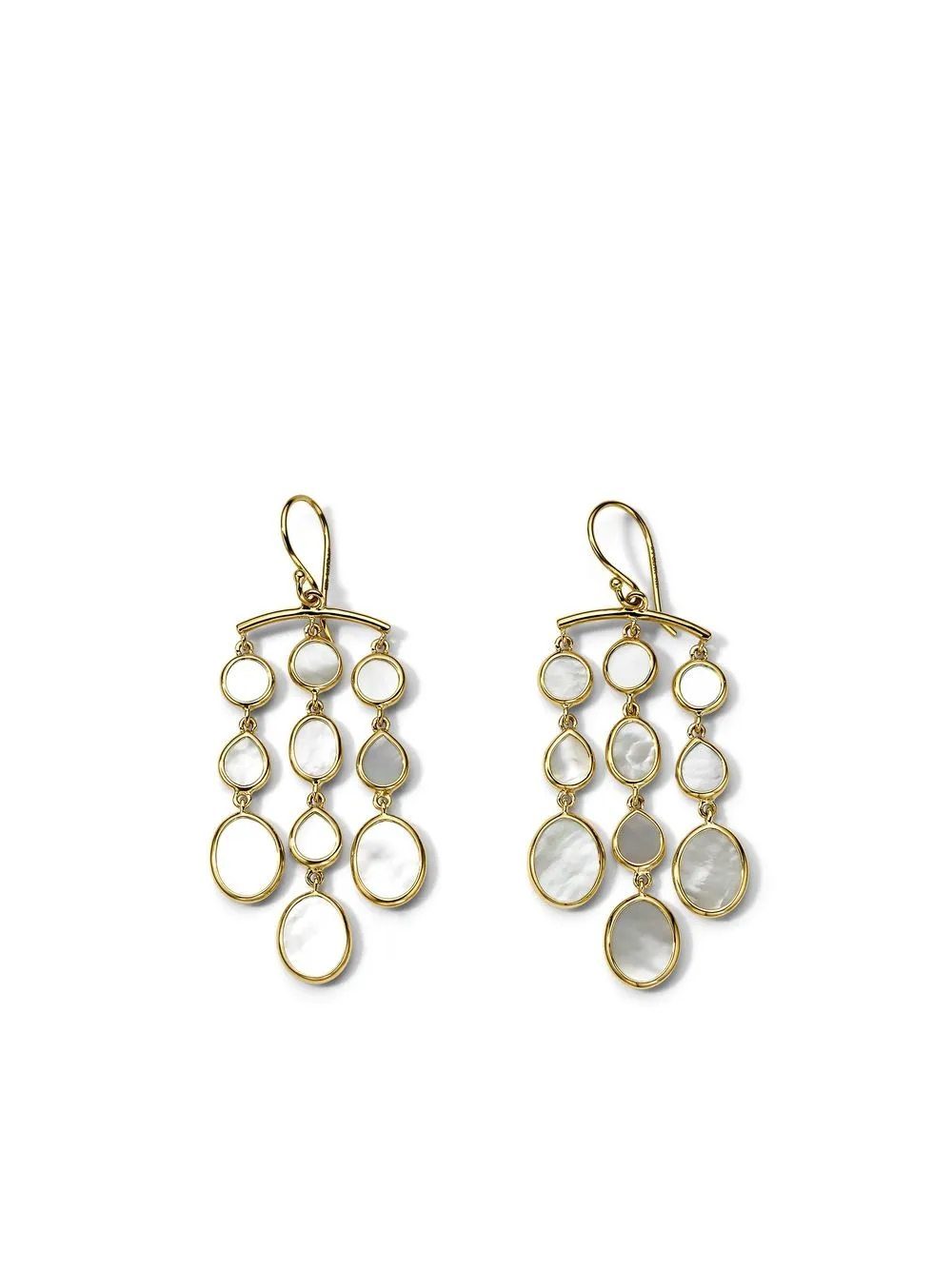 

IPPOLITA 18kt yellow gold Rock Candy chandelier mother of pearl earrings