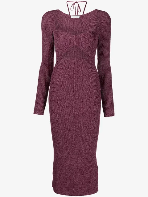 SIMKHAI  vestido tejido con detalle de aberturas