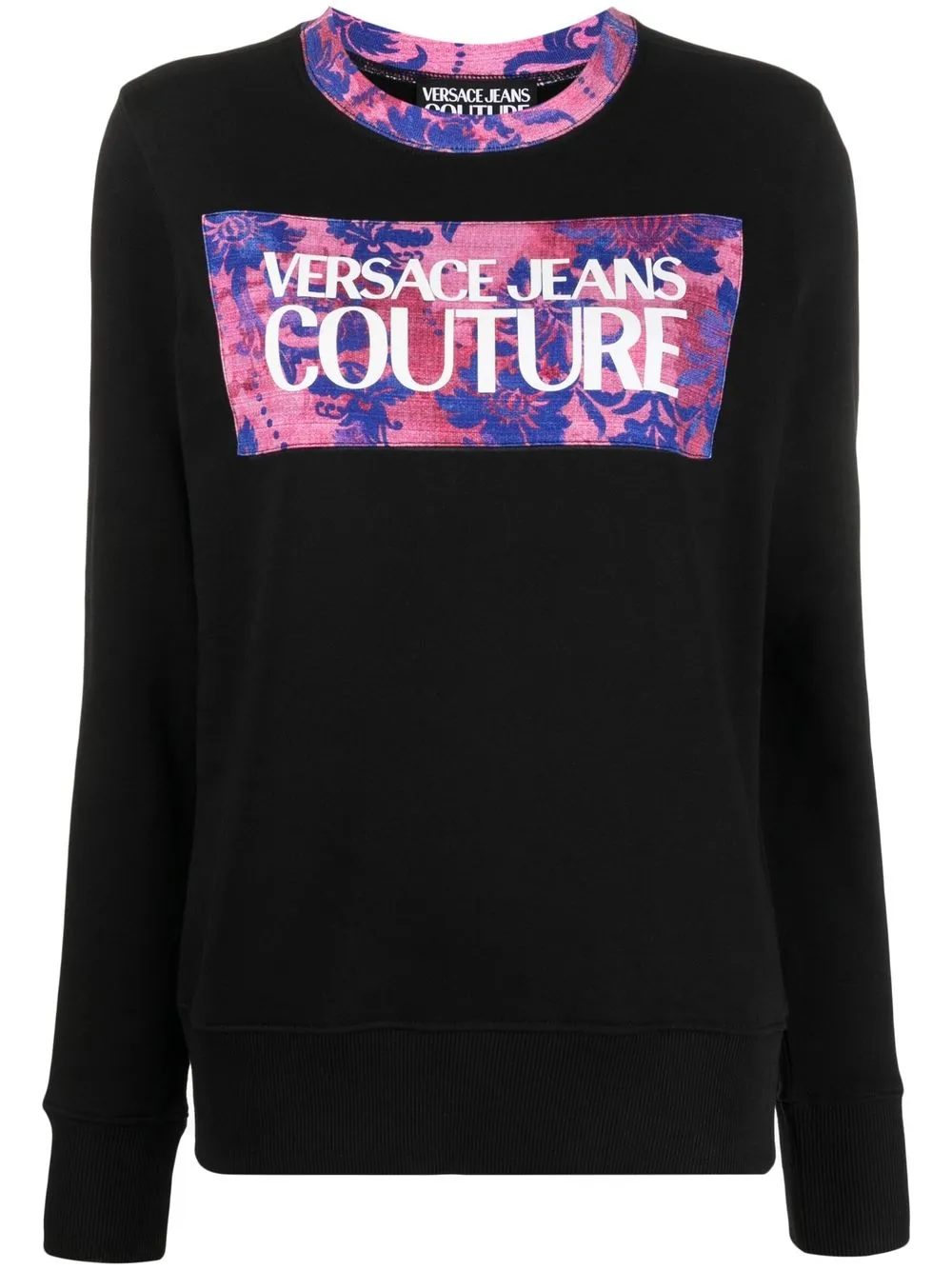 

Versace Jeans Couture logo-print crew neck jumper - Black