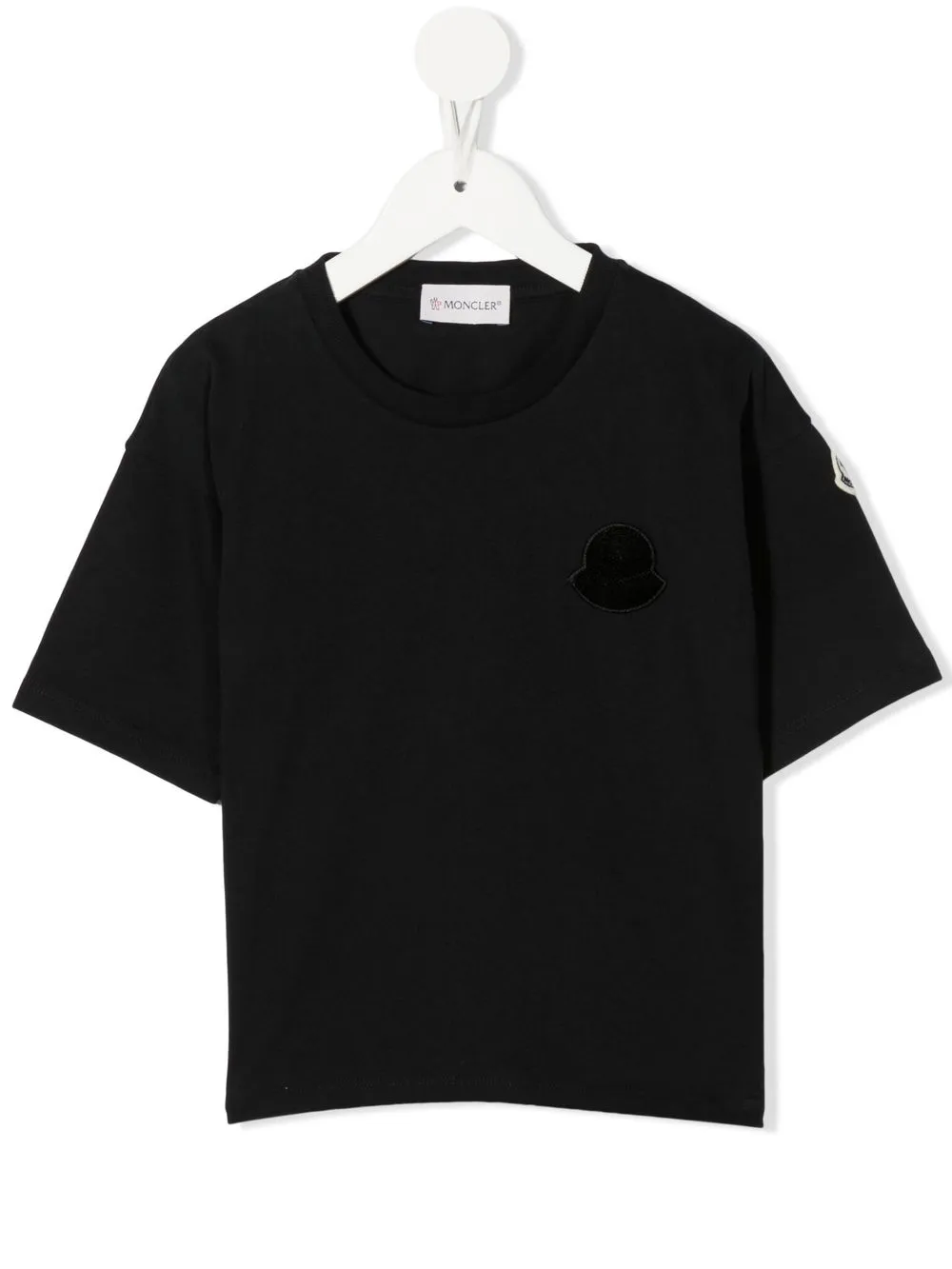 

Moncler Enfant playera con parche del logo - Negro