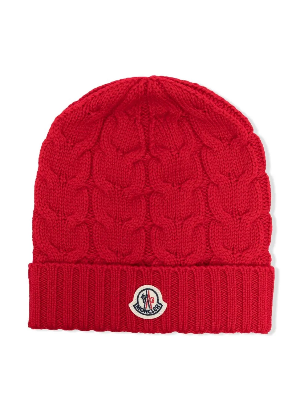 

Moncler Enfant virgin-wool logo-patch hat - Red