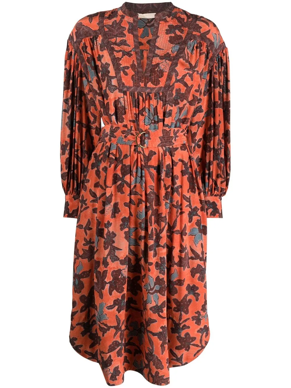 

Ulla Johnson vestido Taiana con estampado floral - Naranja