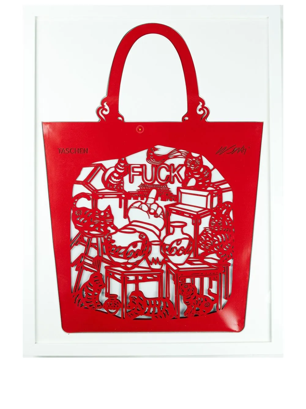 

TASCHEN The China Bag 'Cats and Dogs' by Ai Weiwei - White