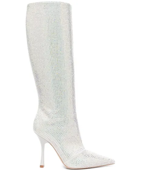 LIU JO x Leonie Hanne knee-high rhinestone boots
