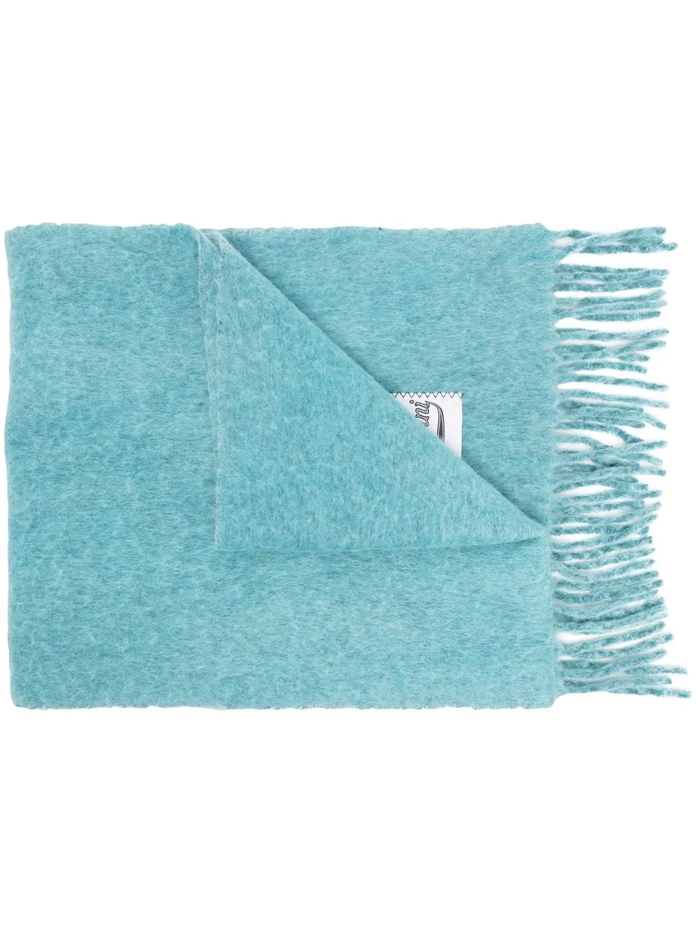 

Marni logo patch knit scarf - Blue