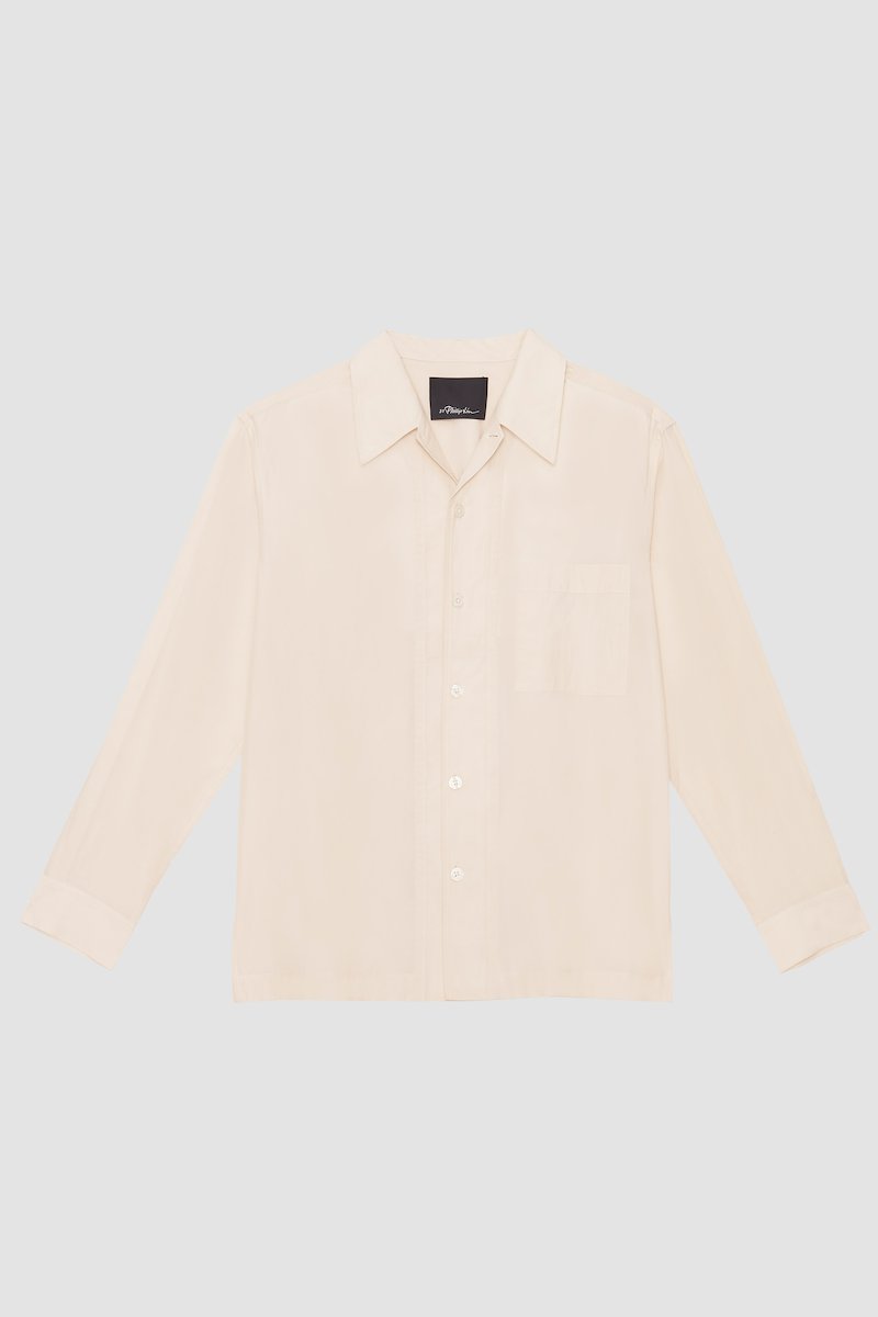 Long Sleeve Convertible Collar Sheer Shirt-neutrals #1 Long Sleeve Convertible Collar Sheer Shirt, null- 5