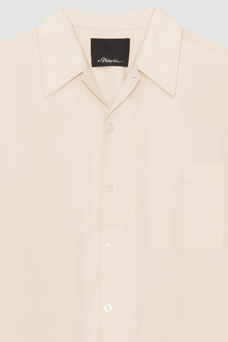 Long Sleeve Convertible Collar Sheer Shirt-neutrals #1 Long Sleeve Convertible Collar Sheer Shirt, null- 7