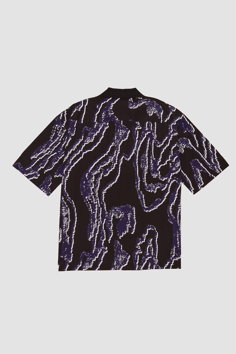 Short Sleeve Printed Bowling Shirt-black #0 Short Sleeve Printed Bowling Shirt, null- 6