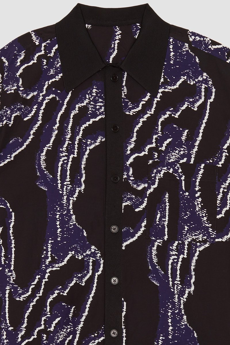 Short Sleeve Printed Bowling Shirt-black #1 Short Sleeve Printed Bowling Shirt, null- 7