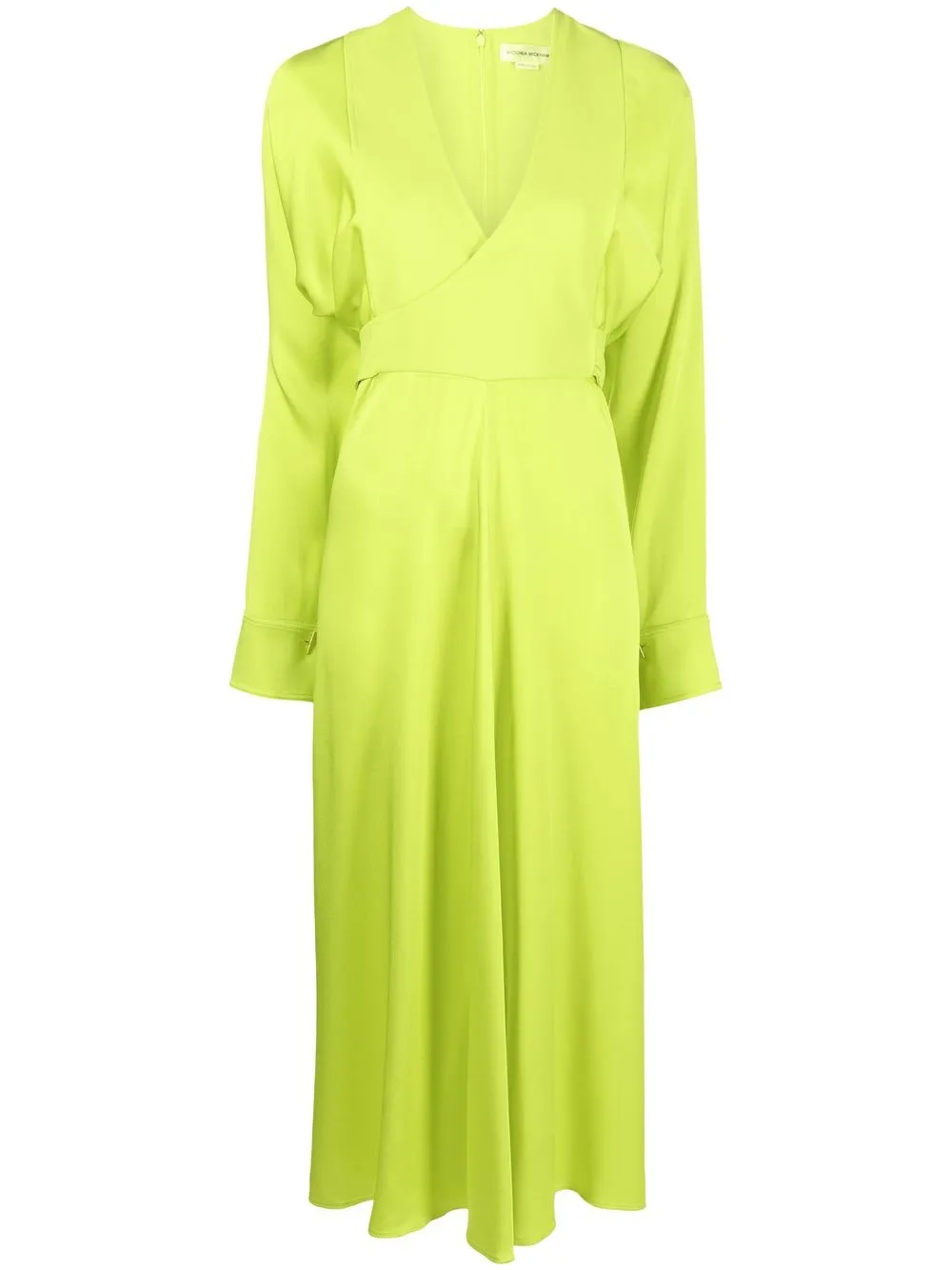 

Victoria Beckham vestido largo con cintura cruzada - Verde