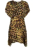 Stella McCartney leopard-print silk flounce dress - Brown