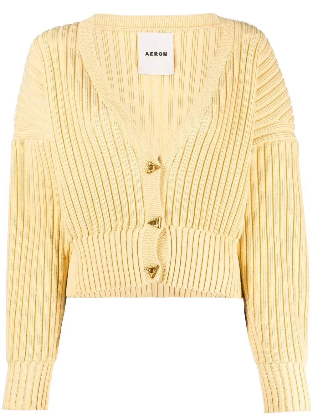 

AERON Mount rib-knit cardigan - Yellow