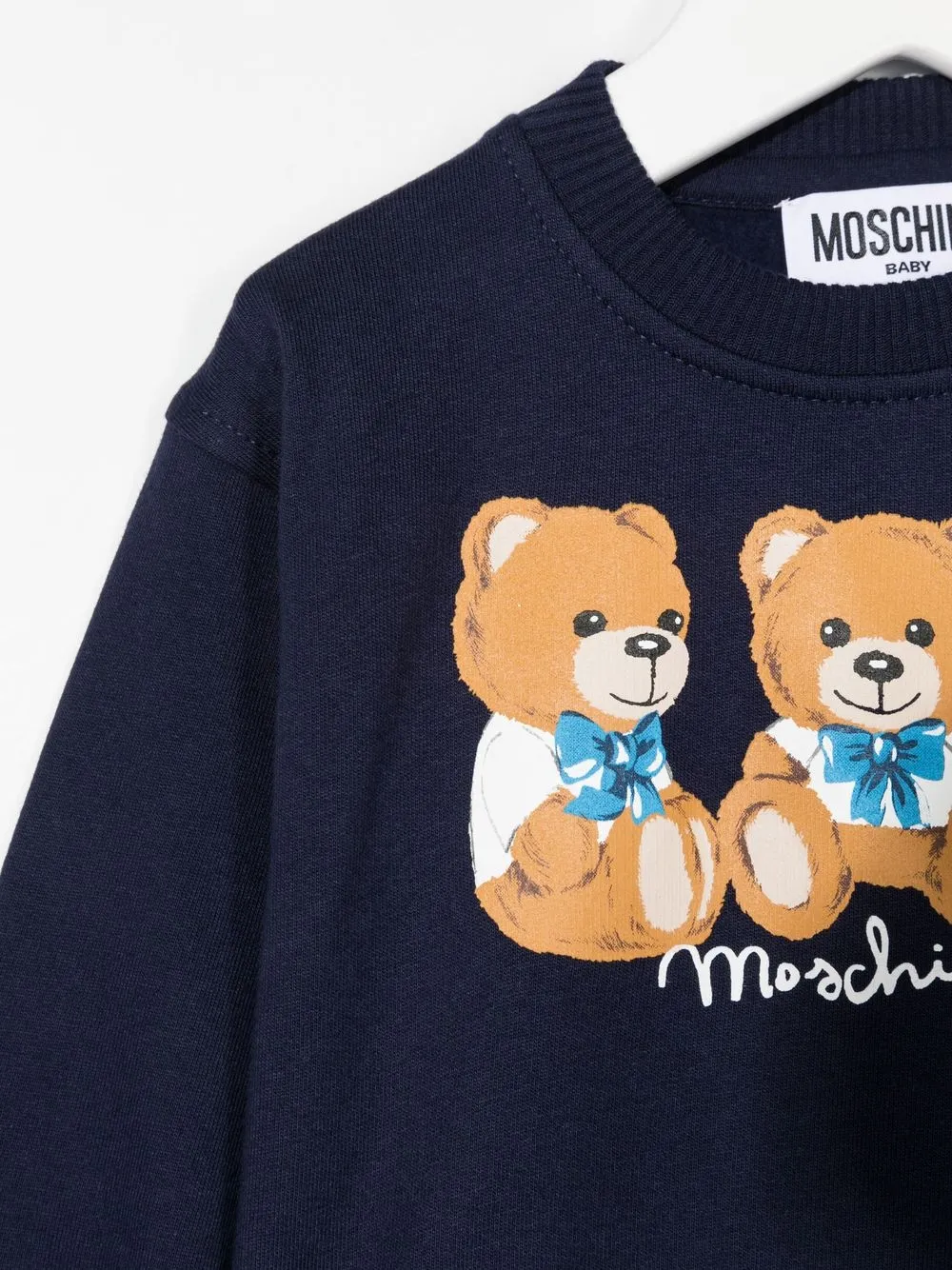 moschino kids 泰迪熊印花卫衣