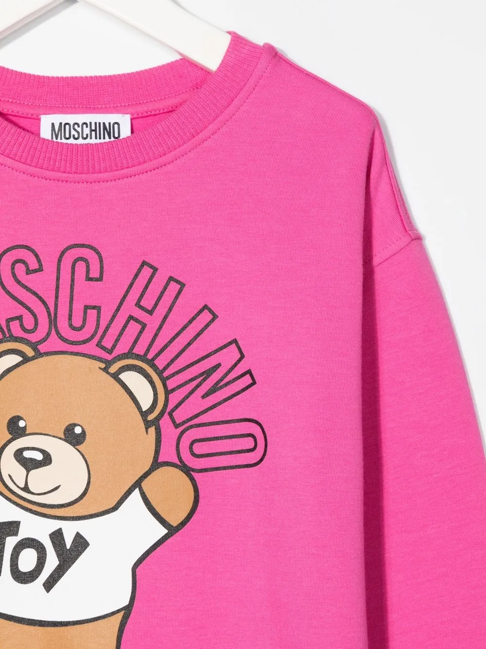 Moschino Kids Teddy Bear-Print Sweatshirt Dress - Pink