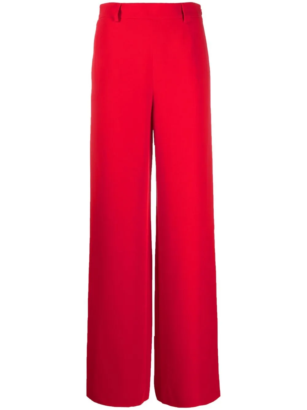 Valentino High-waisted Wide-leg Trousers In Rot