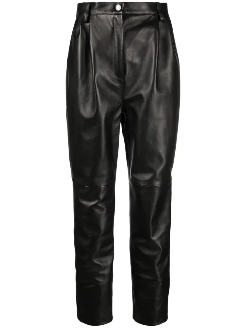 Magda Butrym high-waisted tapered leather trousers