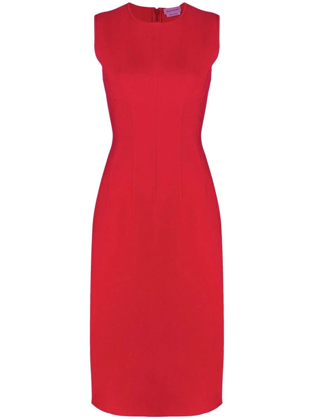 

Alexander McQueen vestido tejido sin mangas - Rojo