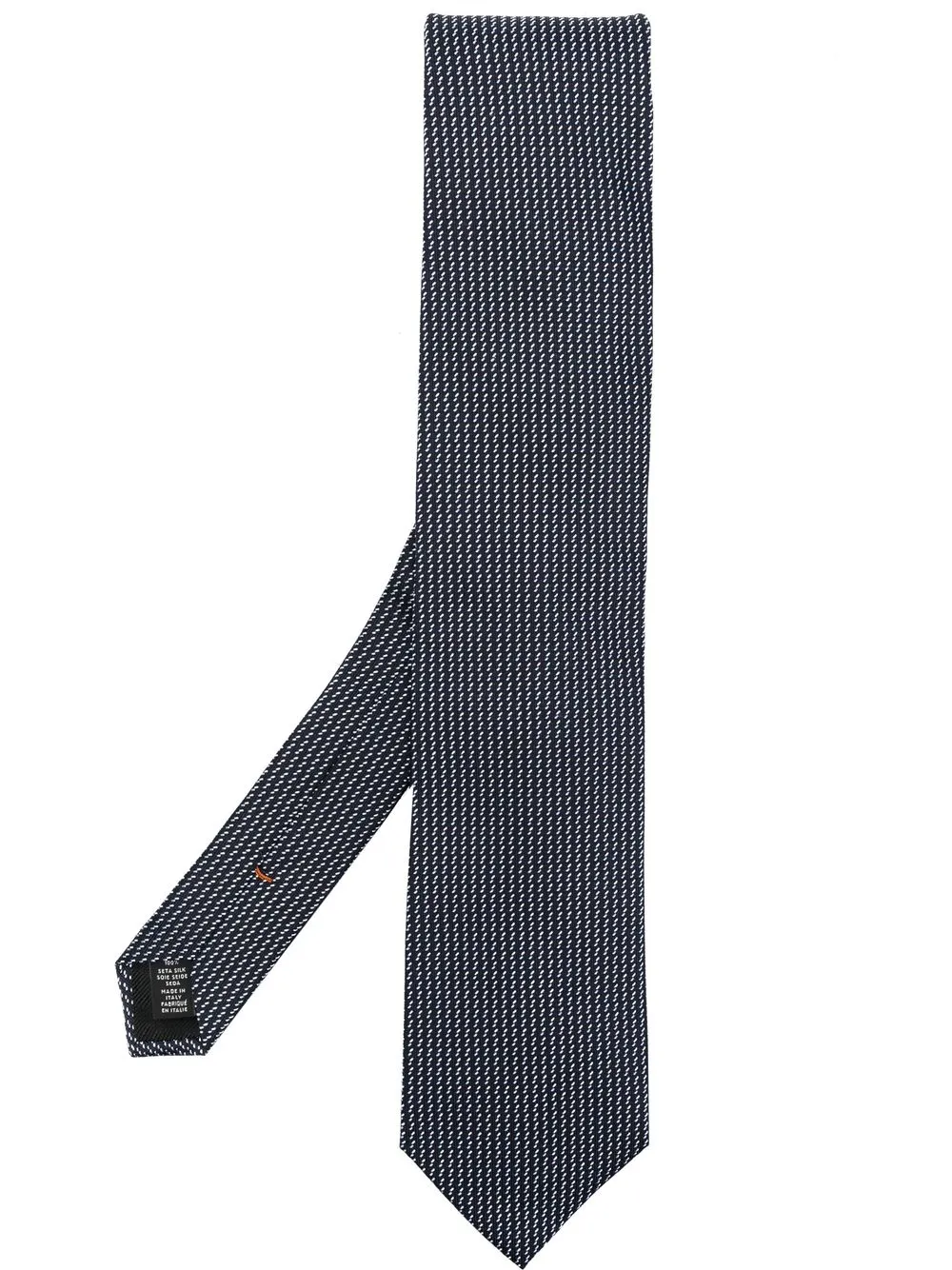 

Zegna corbata de seda con motivo bordado - Azul