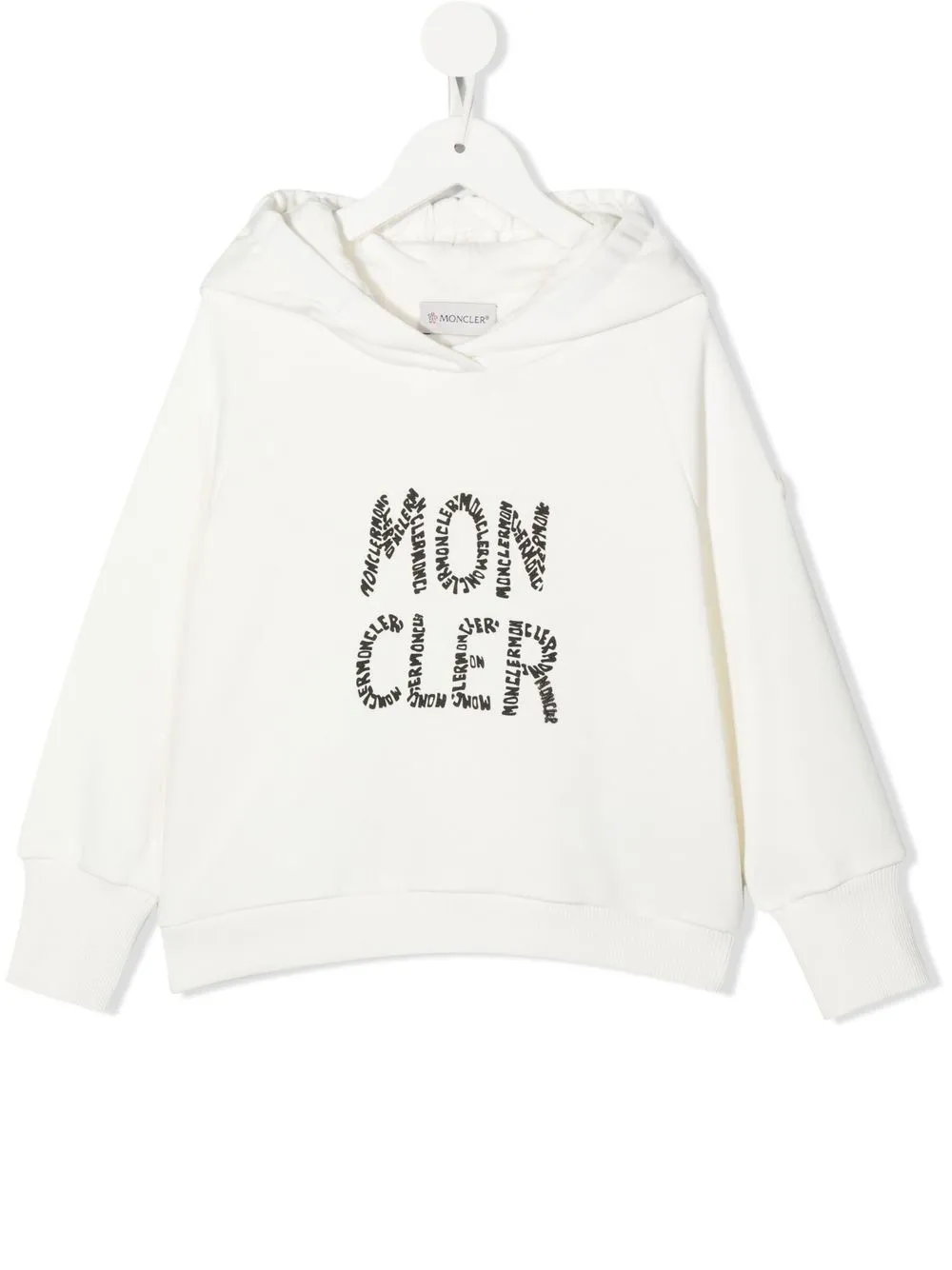Moncler Enfant hoodie con logo estampado - Blanco