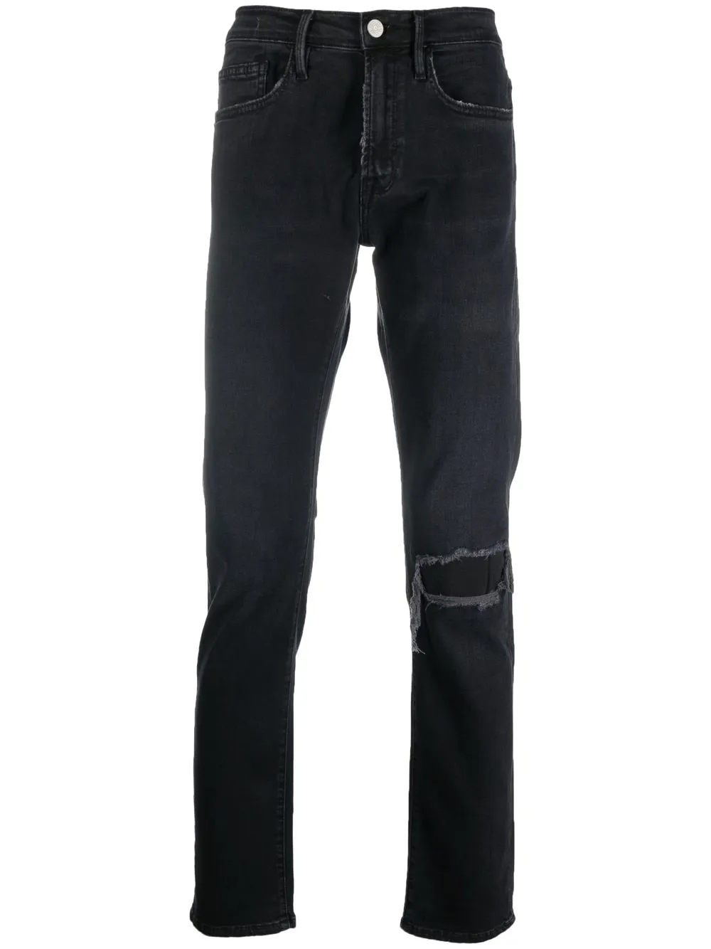 

FRAME jeans rectos con efecto envejecido - Negro