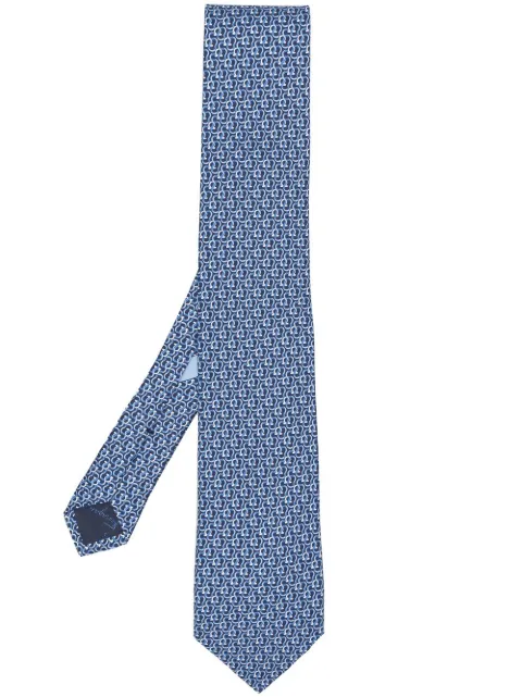 Ferragamo geometric embroidered tie