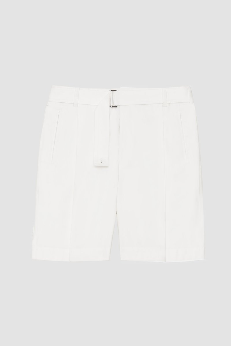 Pleated Short With Self Belt-white #1 Pleated Short With Self Belt, null- 5