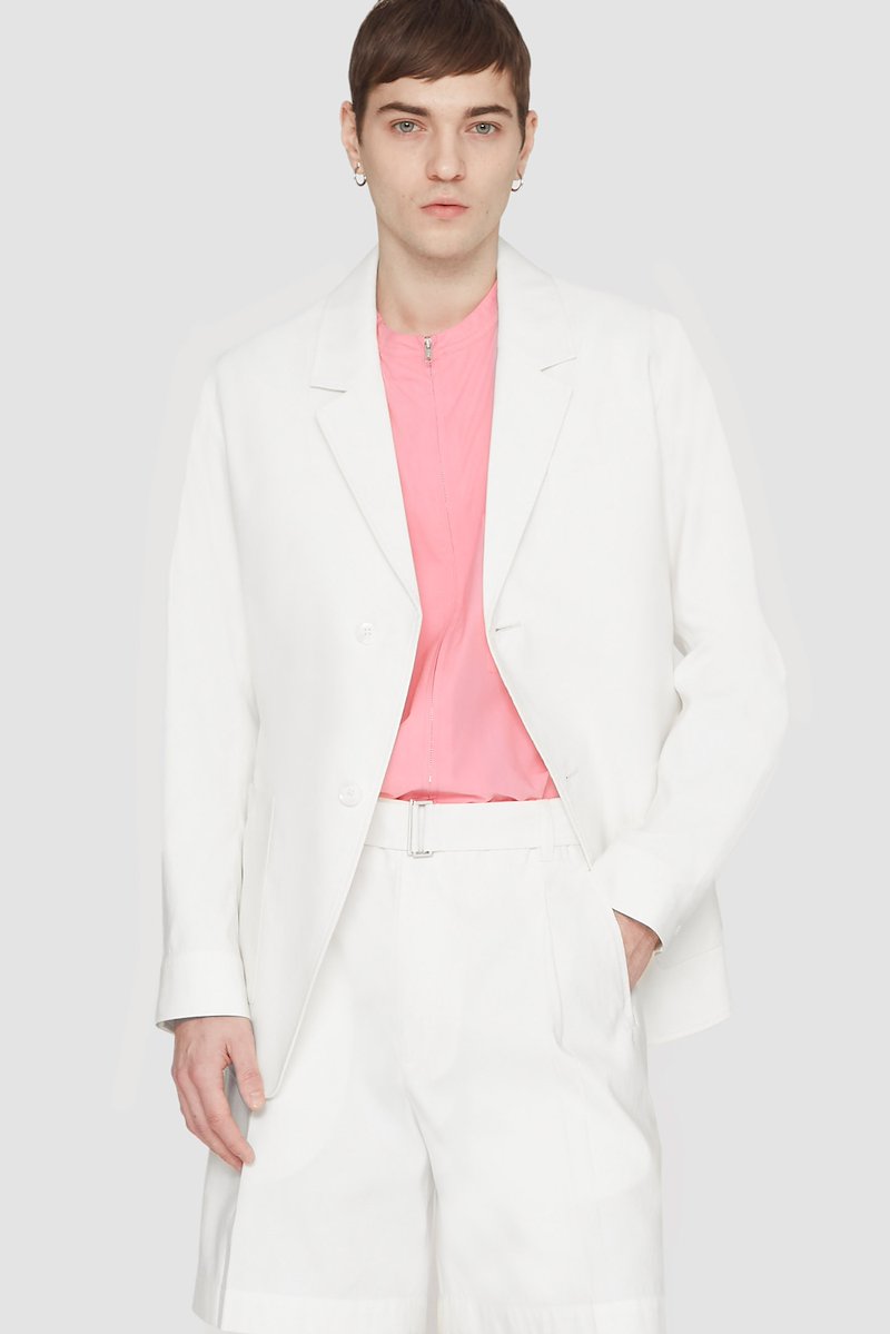 Pleated Short With Self Belt-white #0 Pleated Short With Self Belt, null- 4
