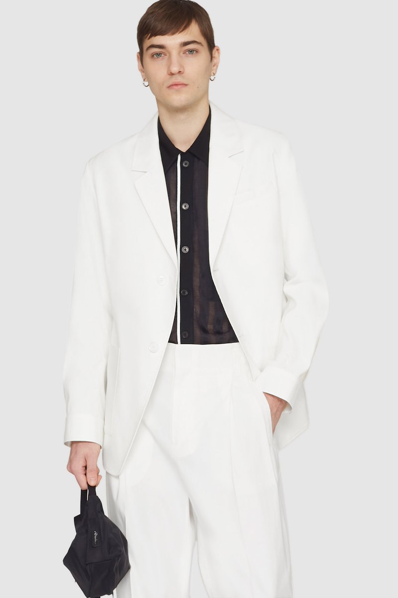 Unconstructed Blazer-white #0 Unconstructed Blazer, null- 4