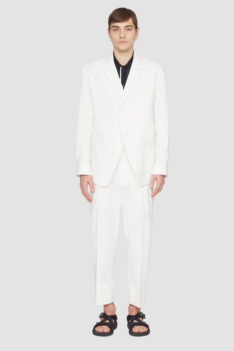 Unconstructed Blazer-white #1 Unconstructed Blazer, null- 1