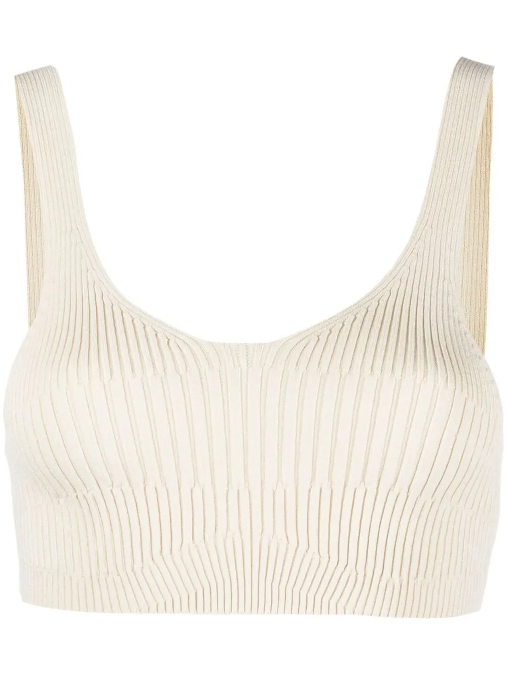 

AERON Joan ribbed-knit bralette - Neutrals