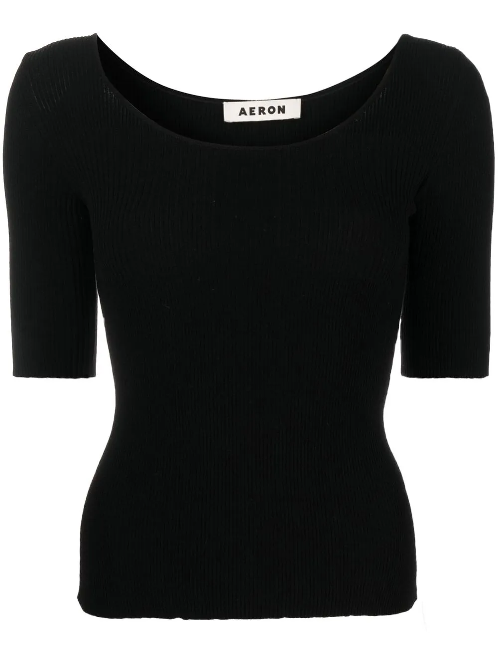 

AERON Shell ribbed-knit top - Black